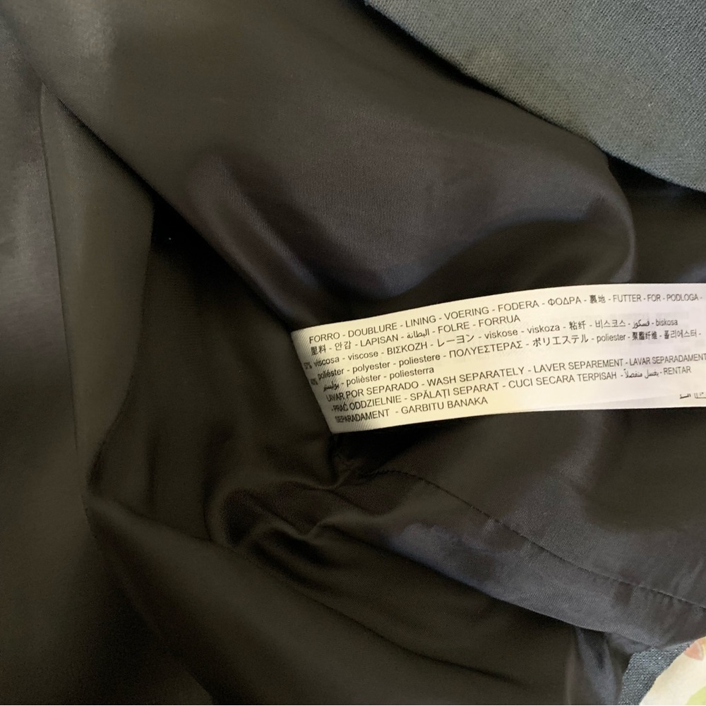 ZARA New Gray Linen Blend Belted Lapel Collar Long Sleeves Blazer Size S 2753129 - Picture 17 of 17